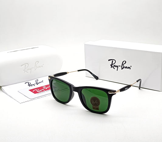 RAY-BAN Green & Gold 2148 Square Metal Trendy Hot Favourite Wintage Sunglass For Unisex.