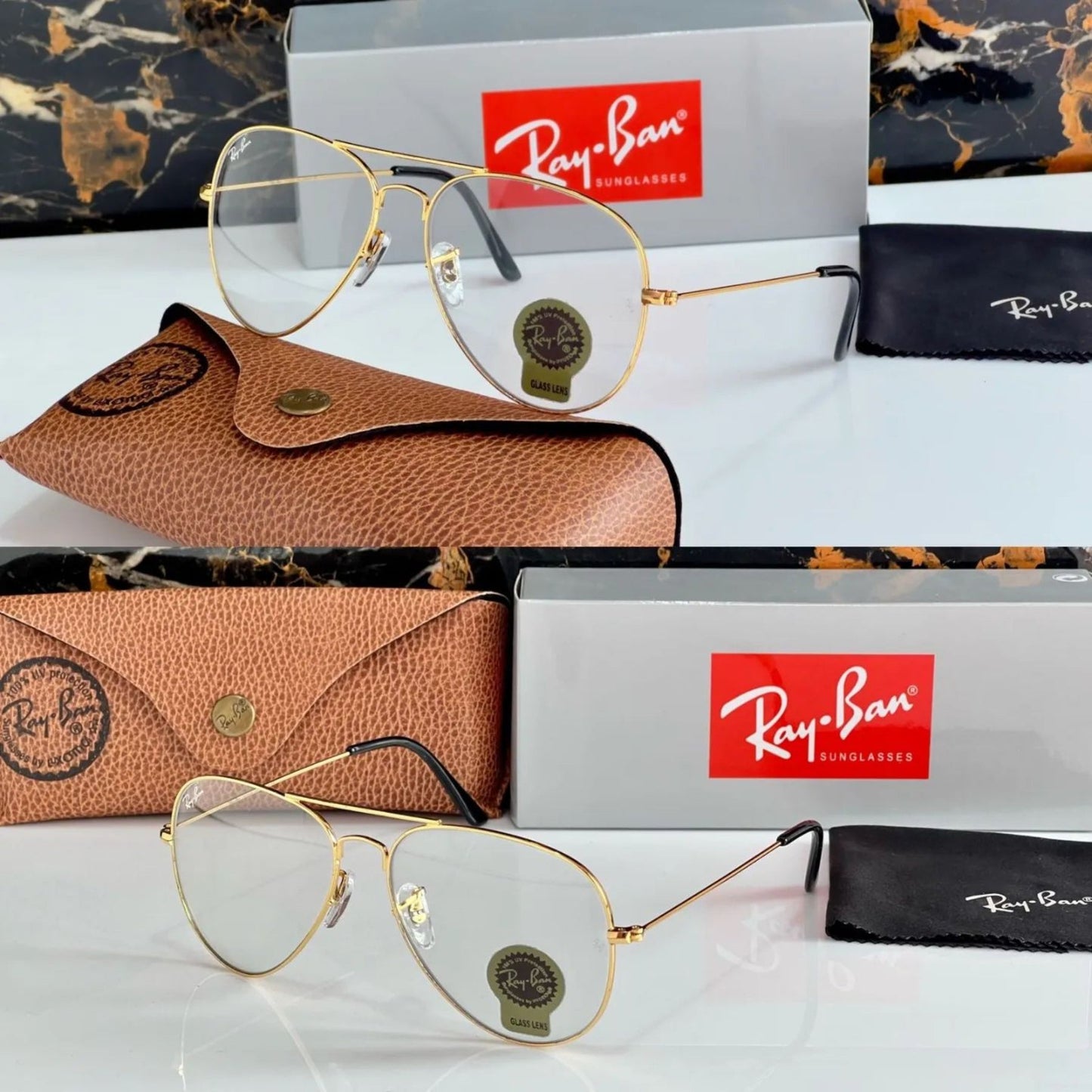 RAY-BAN New Fancy Men's Oval Aviator Silver Metal Frame Trendy Hot Favourite Wintage Sunglass For Unisex.